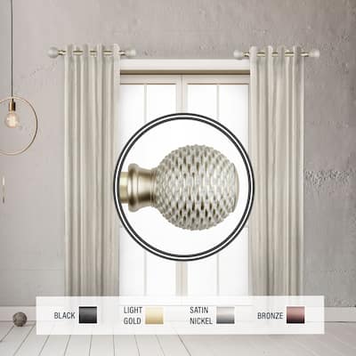 InStyleDesign Kray 1" Side Curtain Rod 12-20 inch long (Set of 2) - 12 to 20 inches
