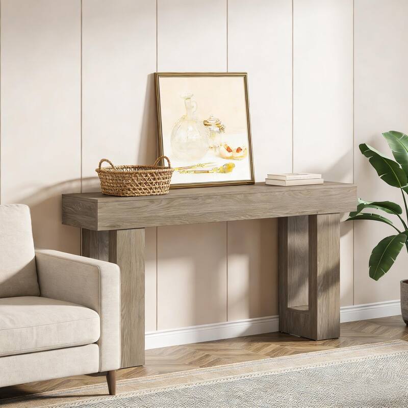 Wooden Entryway Country-Style Sofa Console Table