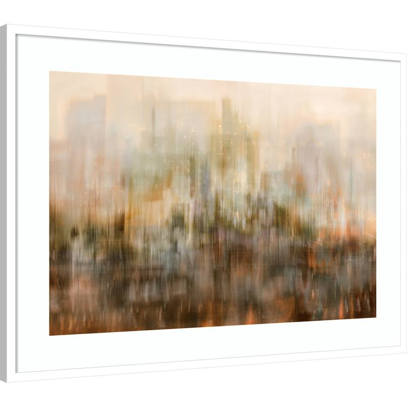 Evening City by Christina Sillen Wood Framed Wall Art Print
