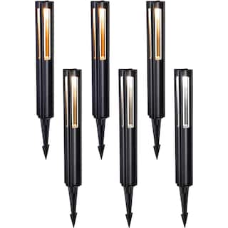 LED 5CCT Low Voltage Path Lights, Outdoor Landscape Lighting for Driveway, Aluminum, 12-24V AC/DC - 6 Pack