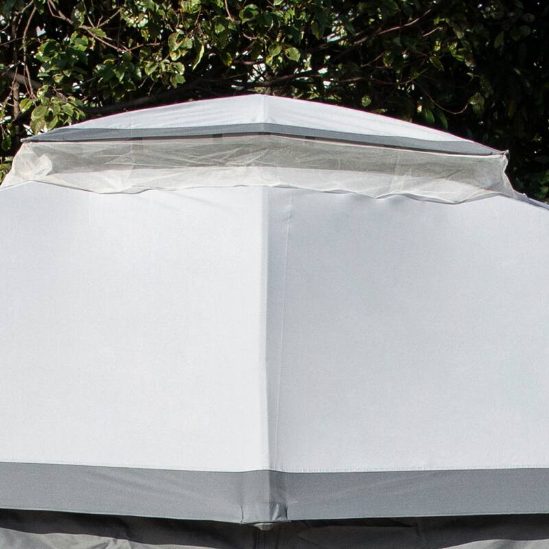 10' x 12' Outdoor Patio Gazebo Canopy Shelter w/ Double Vented Roof