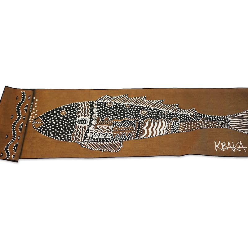Novica Handmade Big Fish Cotton Table Runner