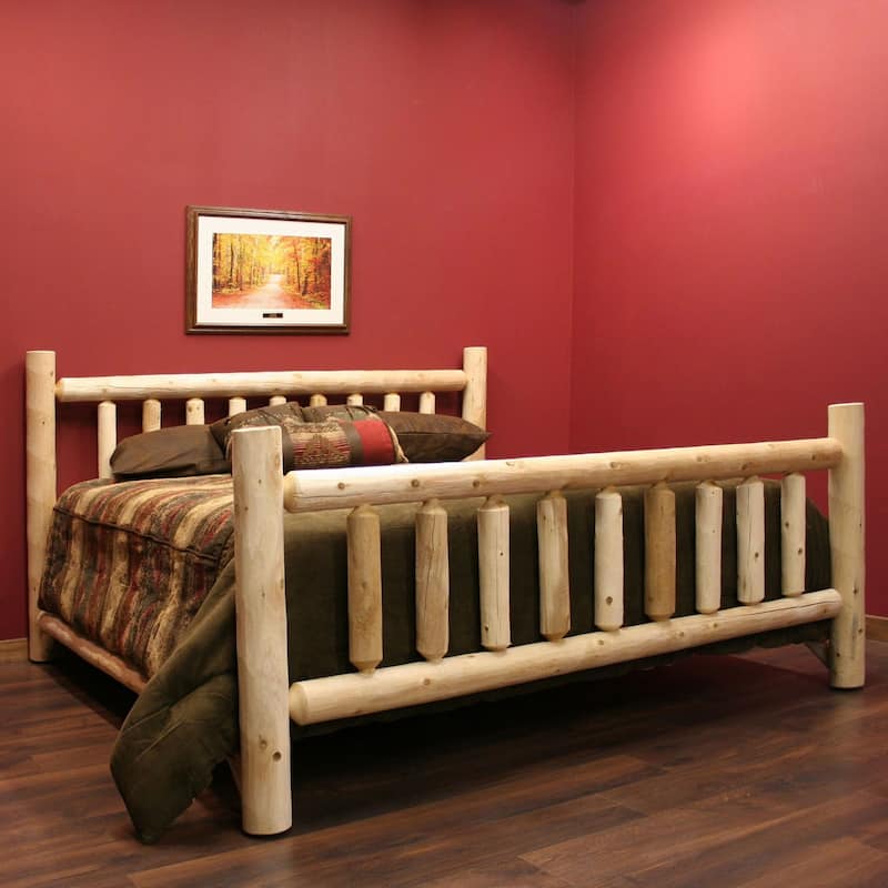 80" X 93-95" X 48" Natural Wood King Bed