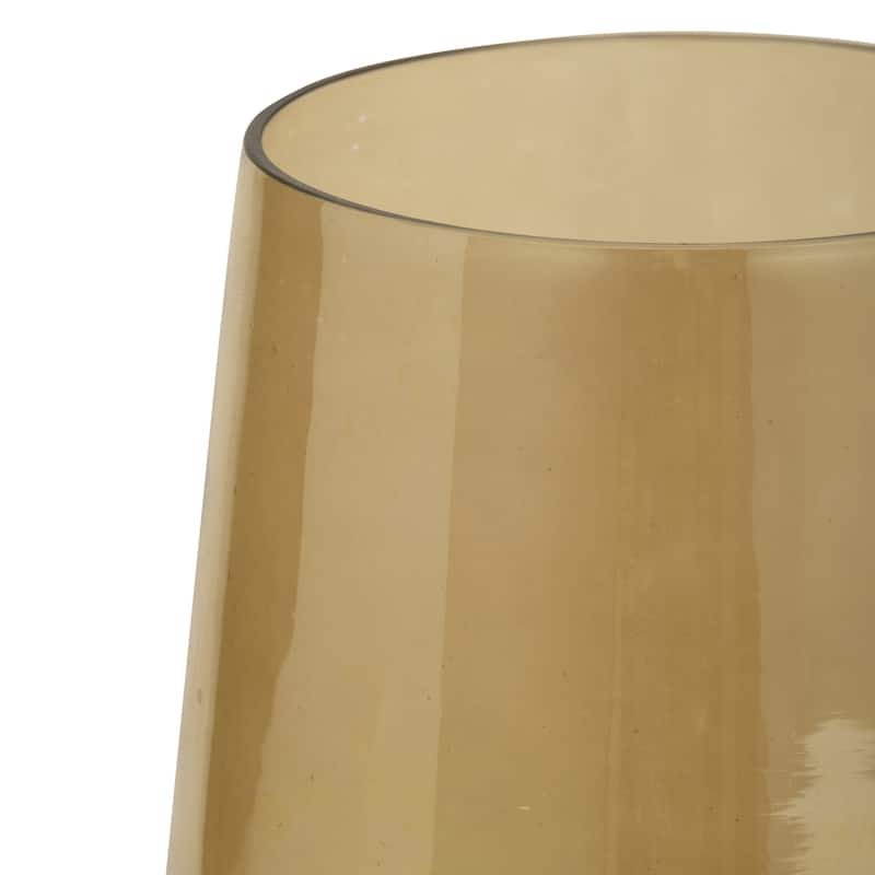 Sagebrook Home Glass, Luster Vase, Gold, Cylinder, Solid Color