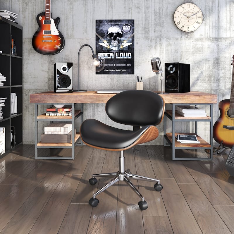 Corvus Madonna Mid-century Modern Adjustable Curved Office Chair
