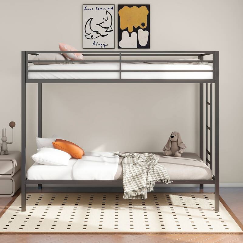 Alevera Metal Bunk Bed with Ladder