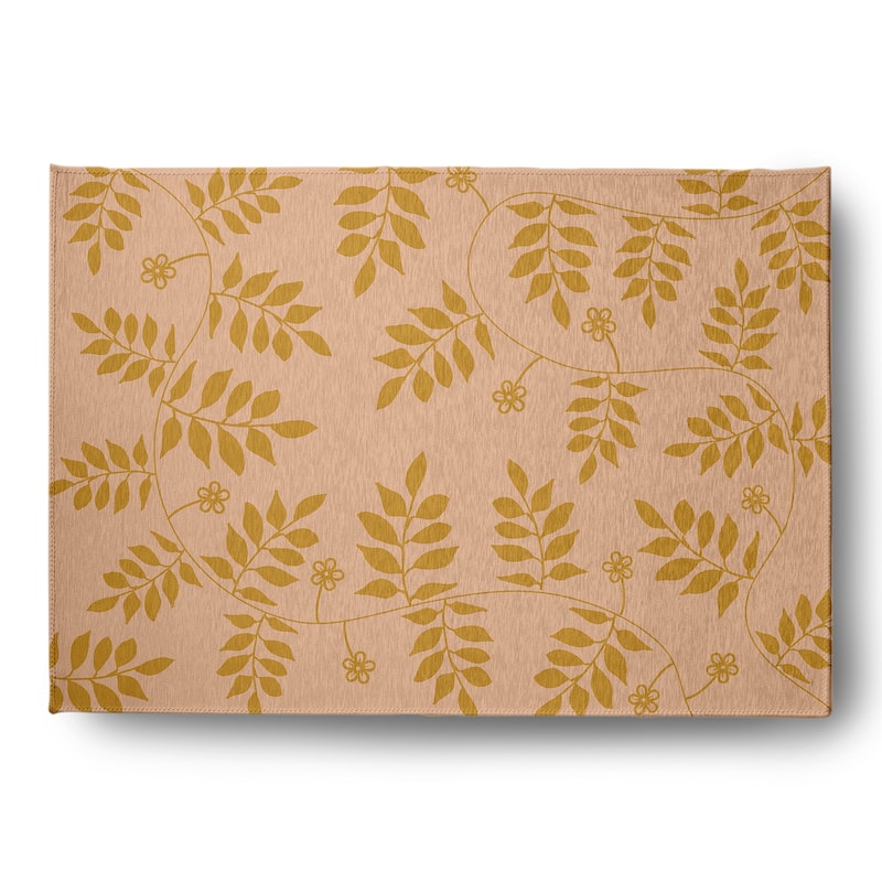 Fern Fronds Rug - Sunny Mustard - 4' x 6'