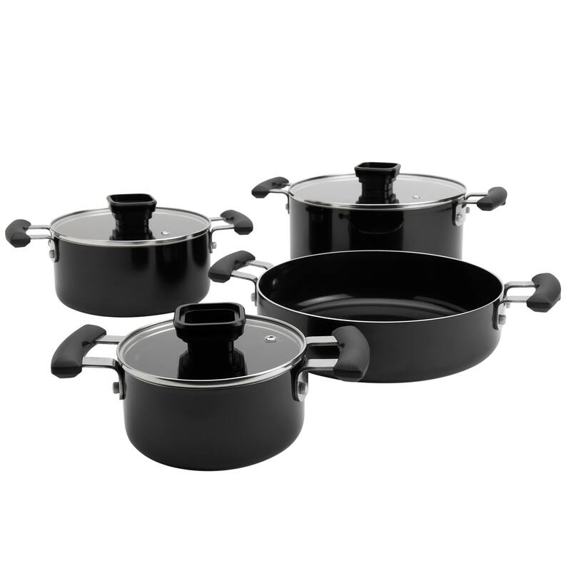 Denmark Tools for Cooks 7PC Nonstick Aluminum Cookware Set, Black