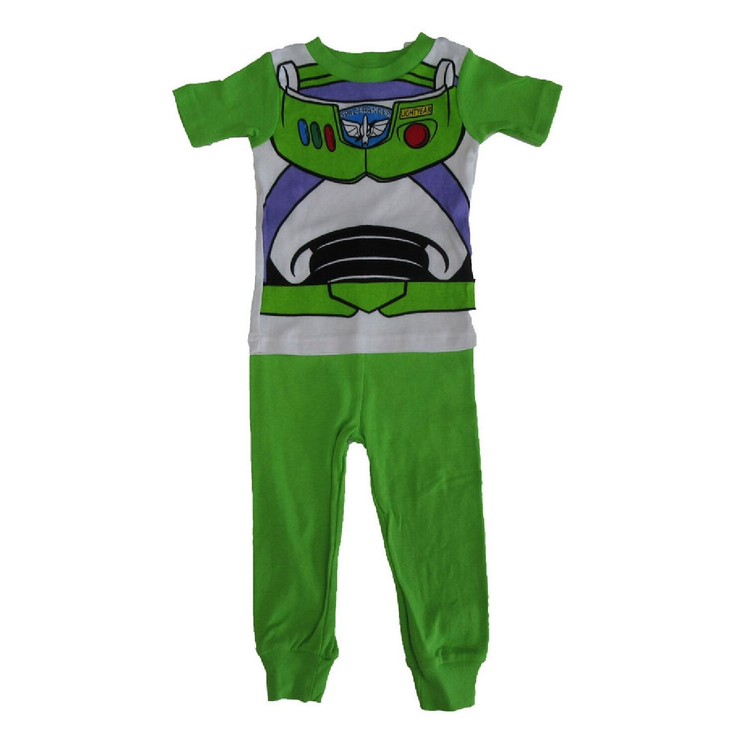 Shop Disney Little Boys Green Toy Story Buzz Lightyear Print 2 Pc