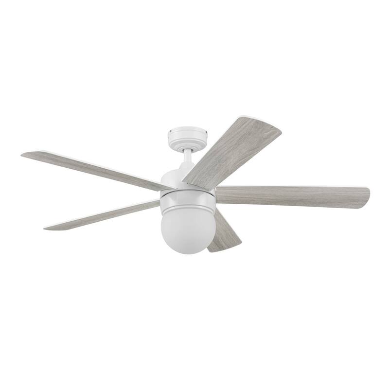 52" Prominence Home Ardrey Kell Modern Indoor LED Ceiling Fan with Light, Remote Control, Dual Mounting, Dual Finish Blades