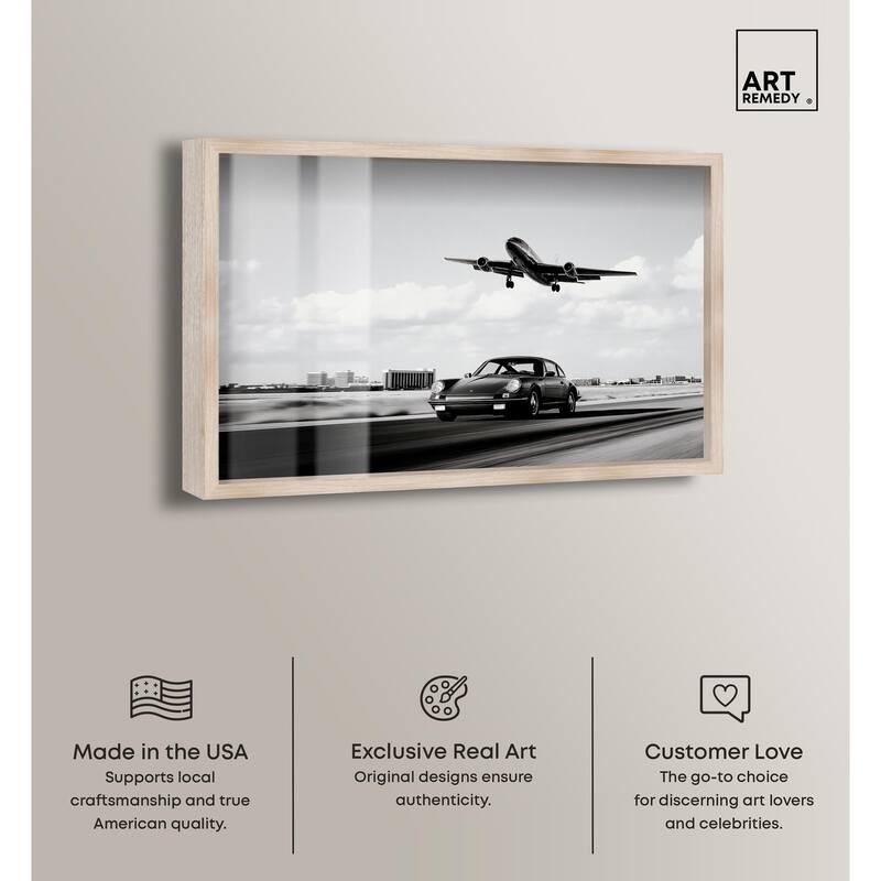 Sports Car Takeoff Shadowbox by Art Remedy