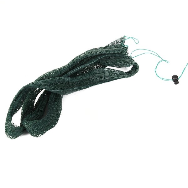 Unique Bargains 31.5'' x 55'' Portable Fishing Landing Net Fish Angler Mesh Keepnet for Fishermen Crawfish Green
