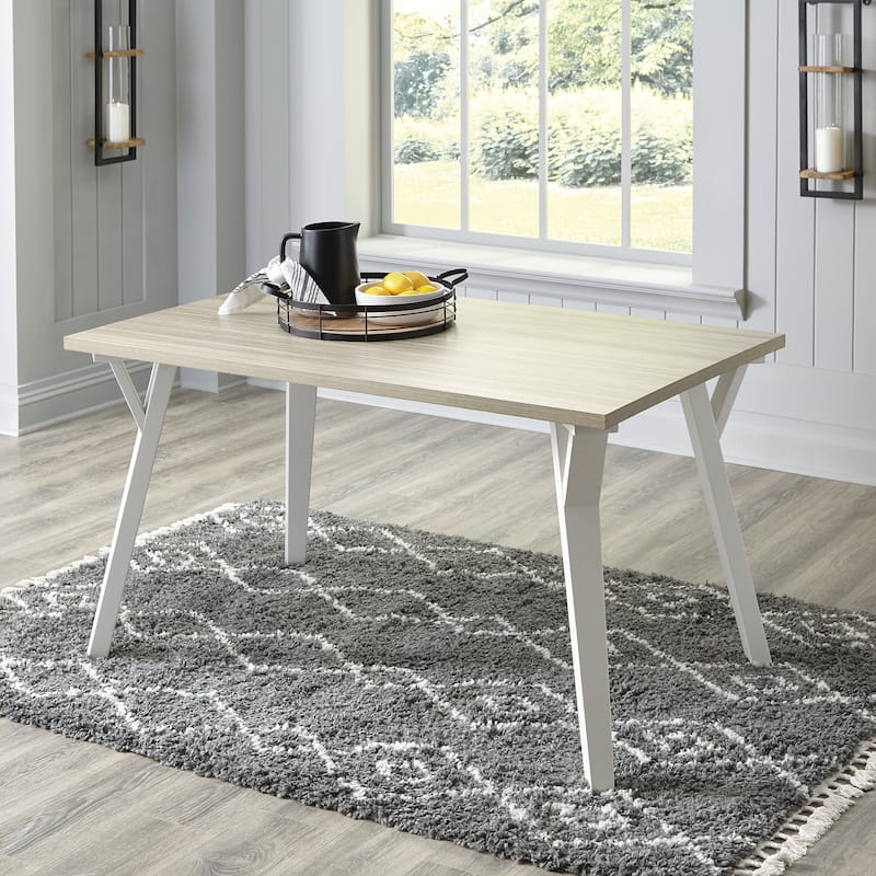 Signature Design by Ashley Grannen White/Natural 5-Piece Dining Package