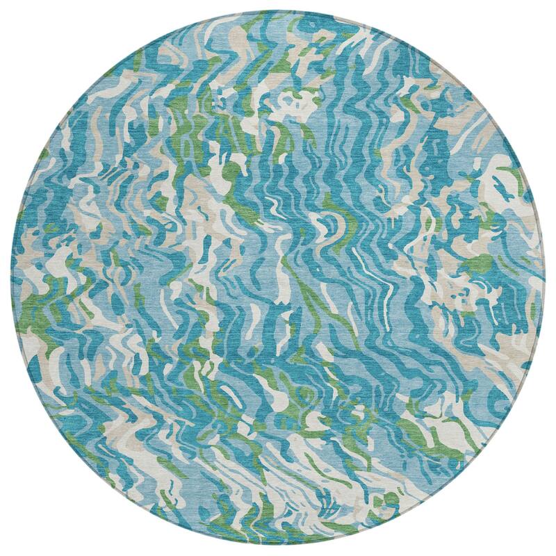 HomeRoots Abstract Transitional Rectangle Outdoor Rug