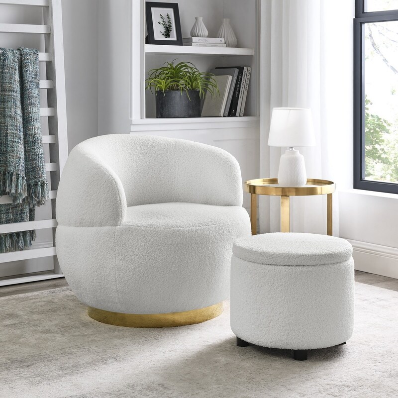 Barrel chair online with storage
