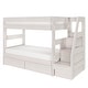 preview thumbnail 11 of 14, Max and Lily Modern Farmhouse Twin Over Twin Bunk Bed With Staircase and Storage Drawers