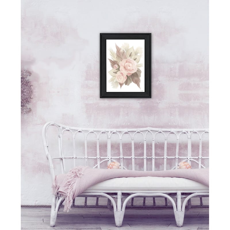 TrendyDecor4U Contemporary "BOHEMIAN BOUQUET" Framed Print Wall Art