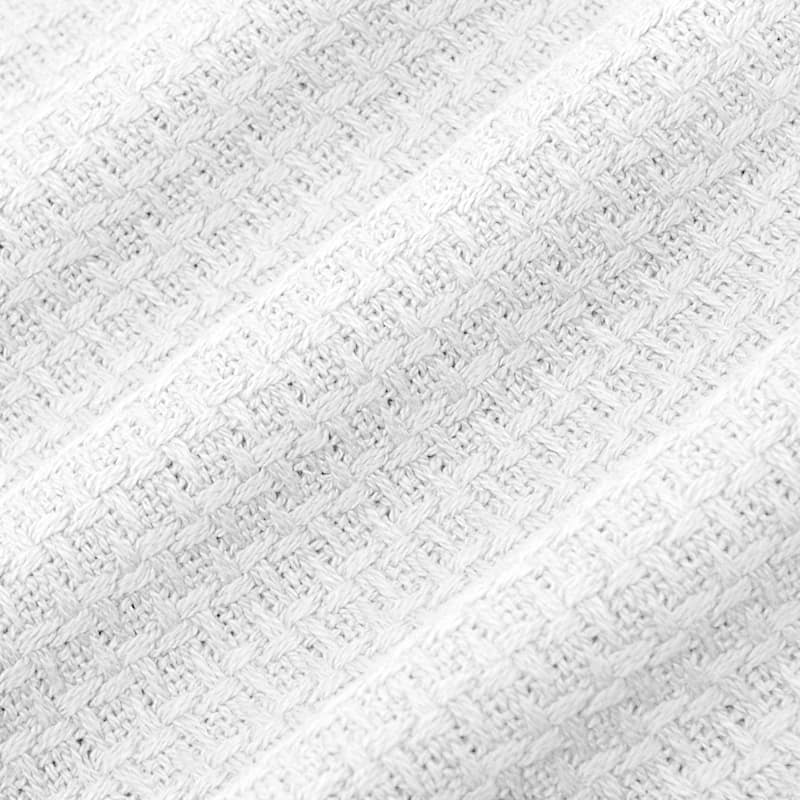 Sweet Home Collection Cotton Basket Weave Textured Blanket