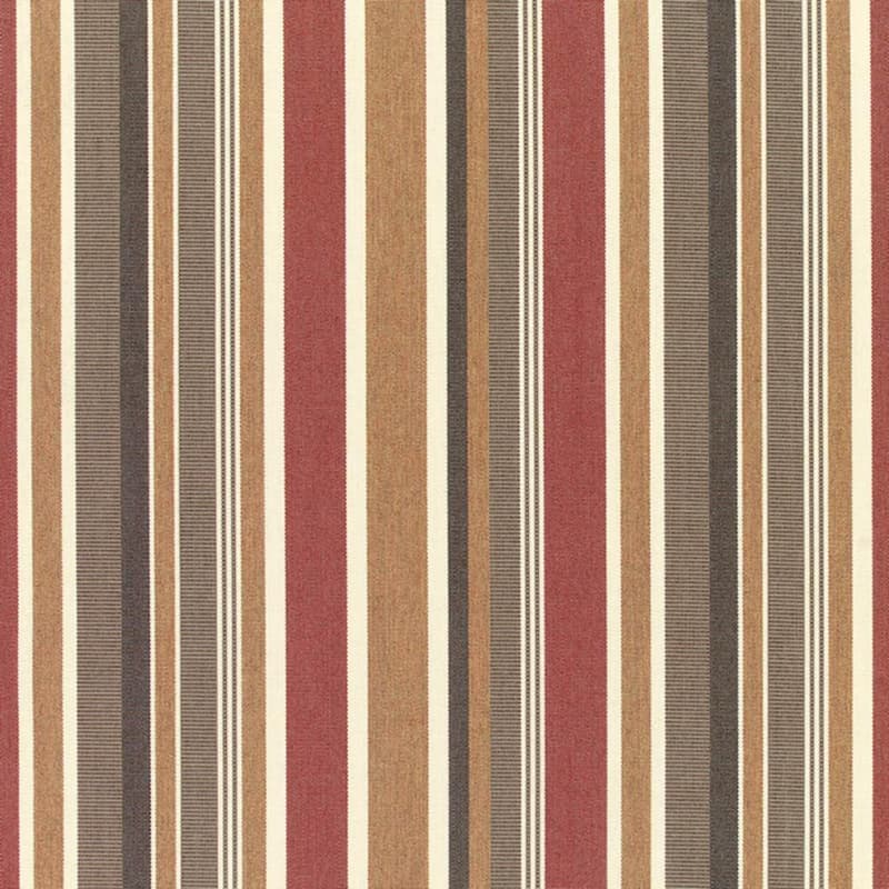 Sunbrella Stripe Fabric 1-Piece Indoor/Outdoor Wicker Seat Pad Cushion, 19.5"W x 19.5"L