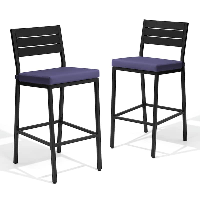 Pellebant Outdoor 2 or 4PCS Barstools with Cushion - 15.9 in D x 17.3 in W x 40.2 in H