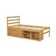 preview thumbnail 65 of 64, Wood Platform Bed Solid Color Bed Frame with Removable Storage Shelves and 2 Drawers, Storage Underneath, Wood Slat Support