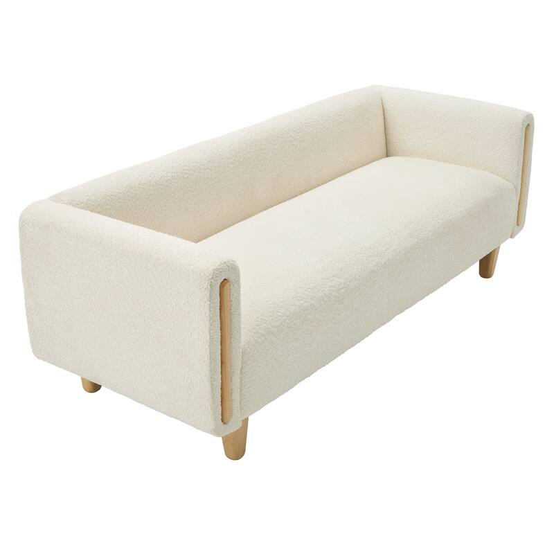 Christopher Knight Home - Soft Upholstered 78.7" 3-Seater Sofa with Rubberwood Legs