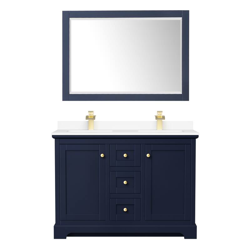 Wyndham Collection Avery 48" Free Standing Double Basin Vanity Set