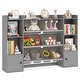 preview thumbnail 3 of 42, Costway Kids Toy Storage and Bookshelf with 8 Boxes Open Shelves & 2 - See Details Grey