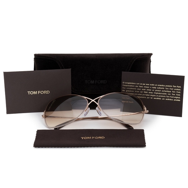 New Authentic Tom Ford TF250 Collete 08C Silver Black Sunglasses Grey Gradient