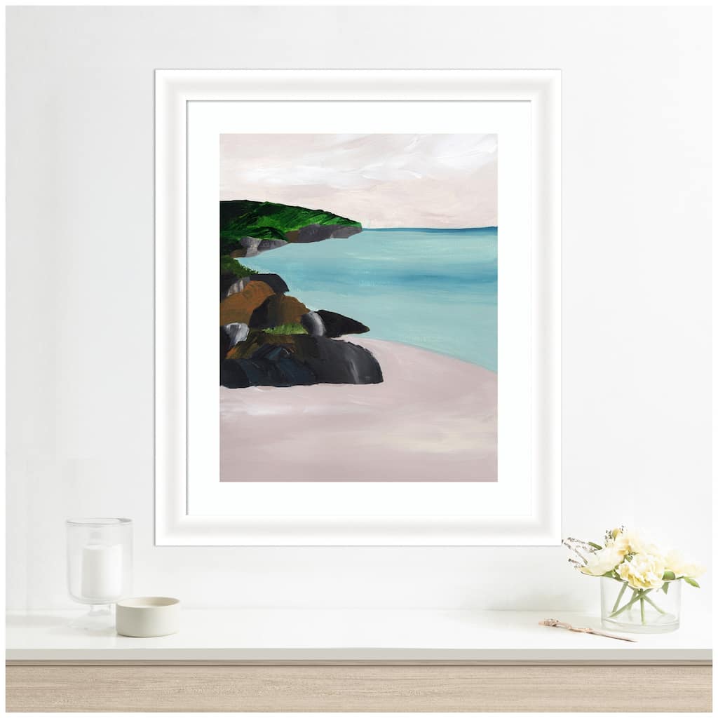 Kate and Laurel Framed Art Seascape by Nikita Jariwala