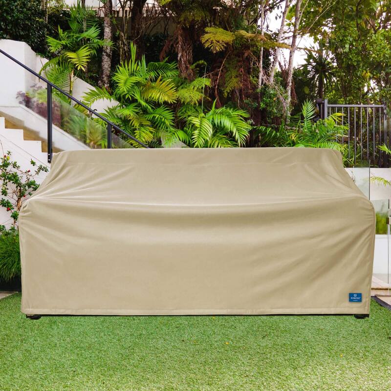 Subrtex Outdoor Sofa Cover Waterproof Couch Cover Patio Furniture Protector - XL Sofa - Beige