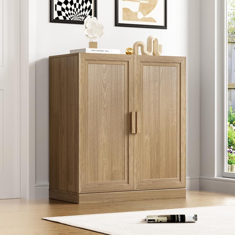 Classic Storage Cabinet with Adjustable Shelves - Natural