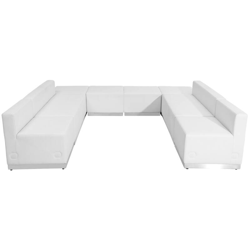 8 PC LeatherSoft Modular Reception Configuration w/Taut Back &Seat