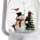 preview thumbnail 8 of 10, Christmas Plastic White Lantern With Snowman