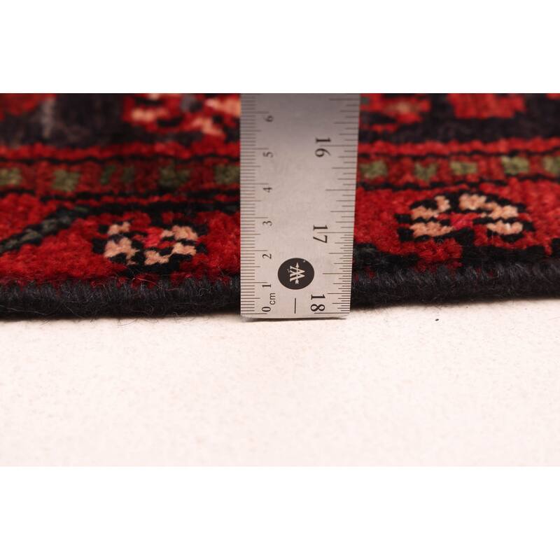 ECARPETGALLERY Hand-knotted Andelz Black, Red Wool Rug - 4'7 x 7'1