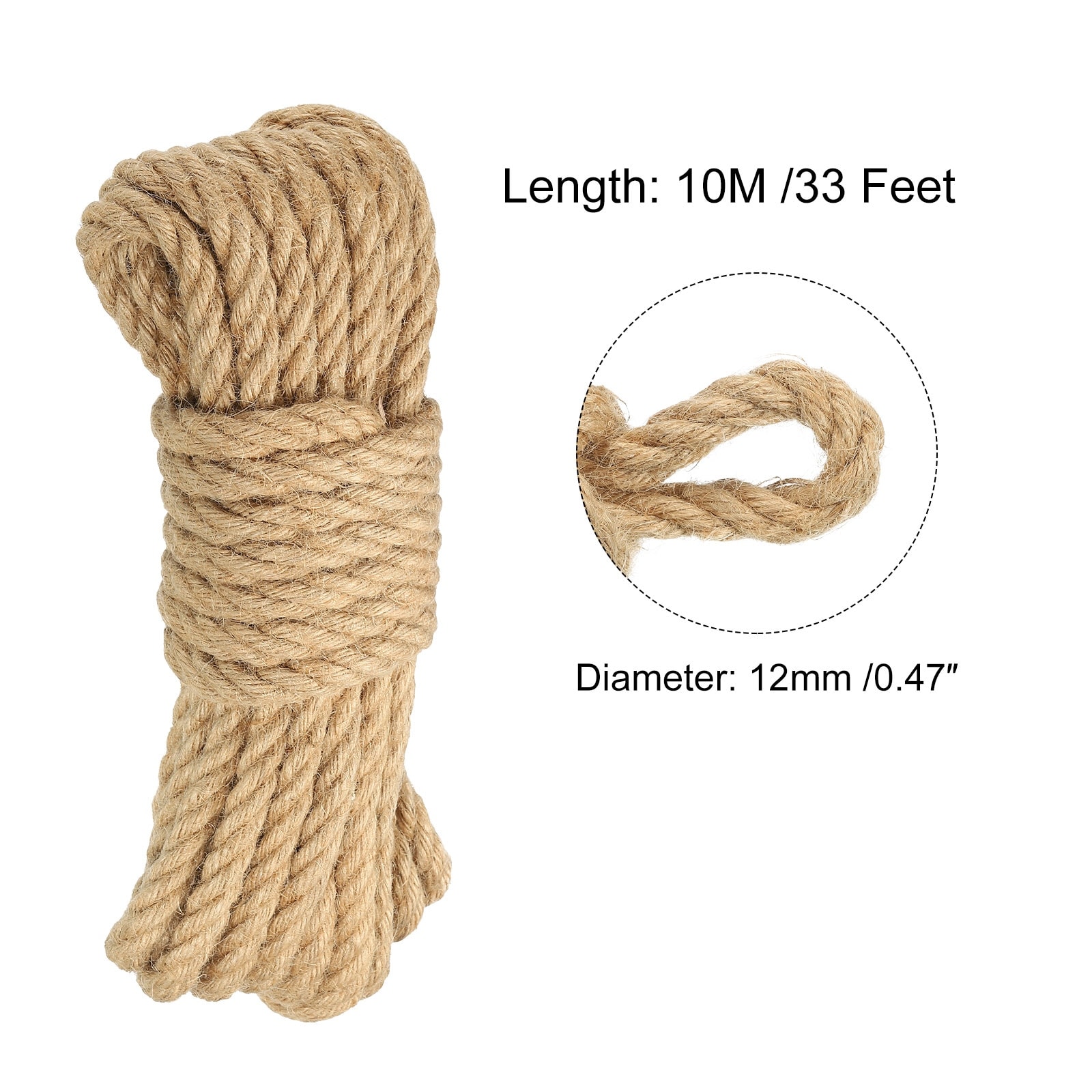 Jute Twine 1mm, 328 Feet Long Brown Twine Rope for DIY Subjects - Bed Bath  & Beyond - 36550106