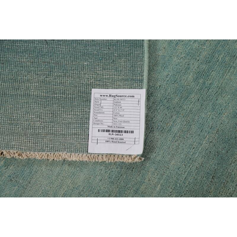 Stripe Gabbeh Modern Foyer Rug Handmade Wool Carpet - 2'9"x 4'0"