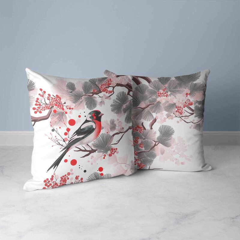 Pine and Ember Faux Suede Reversible Throw Pillow Pink and Gray