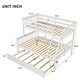 preview thumbnail 6 of 10, Twin Over Full Bunk Bed with Trundle,Ladder and Safety Rails,Convertible into 2 Beds, for Kids, Teens, Adults