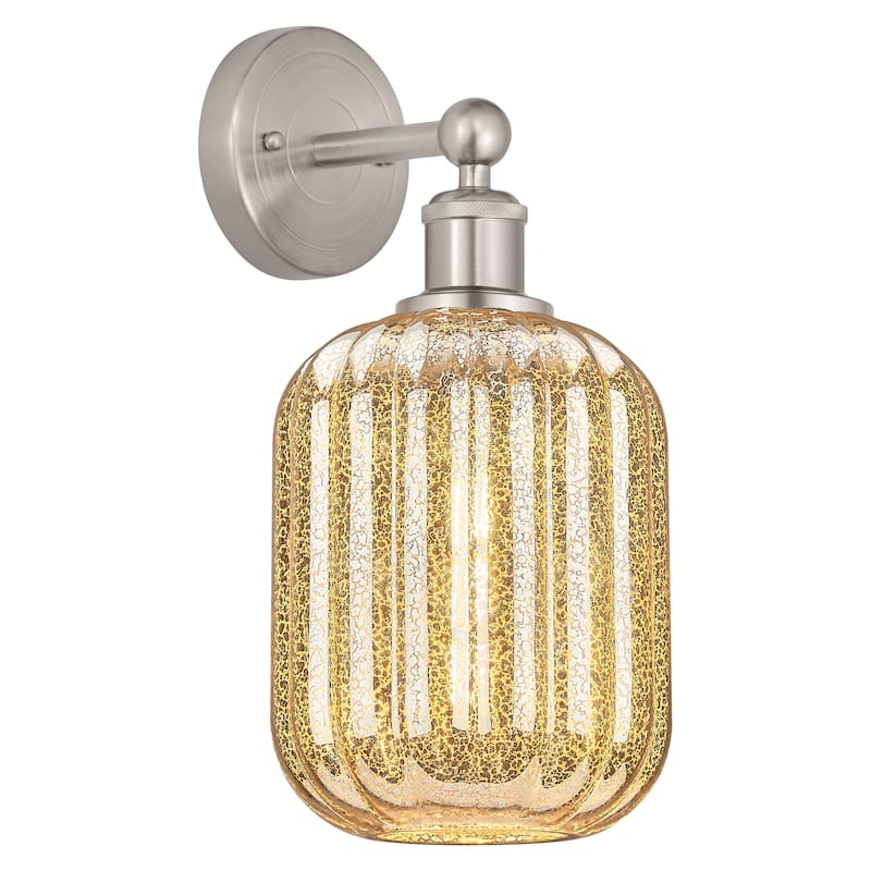 Innovations Lighting 616-1W-14-7 Preston Sconce Preston 14" Tall Wall - Brushed Satin Nickel / Mercury