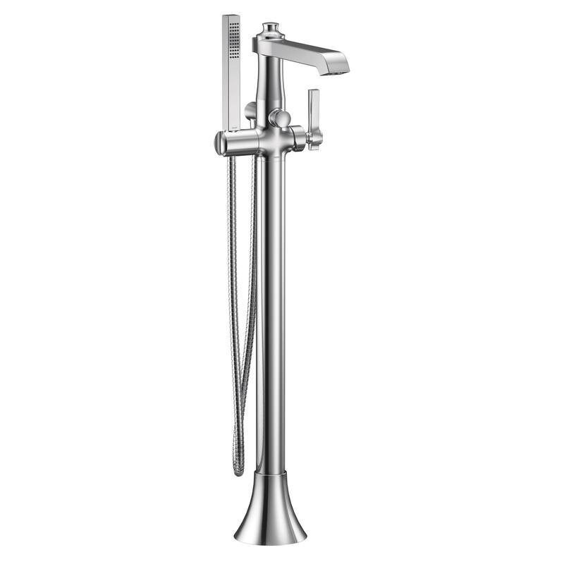 Moen Flara Floor Mounted Tub Filler with Built-In Diverter - Includes