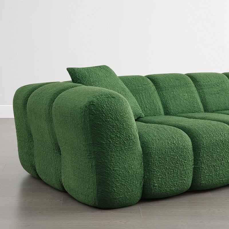 Spruce & Spring Compressed 3 Seat Boneless Sofa for Living Room
