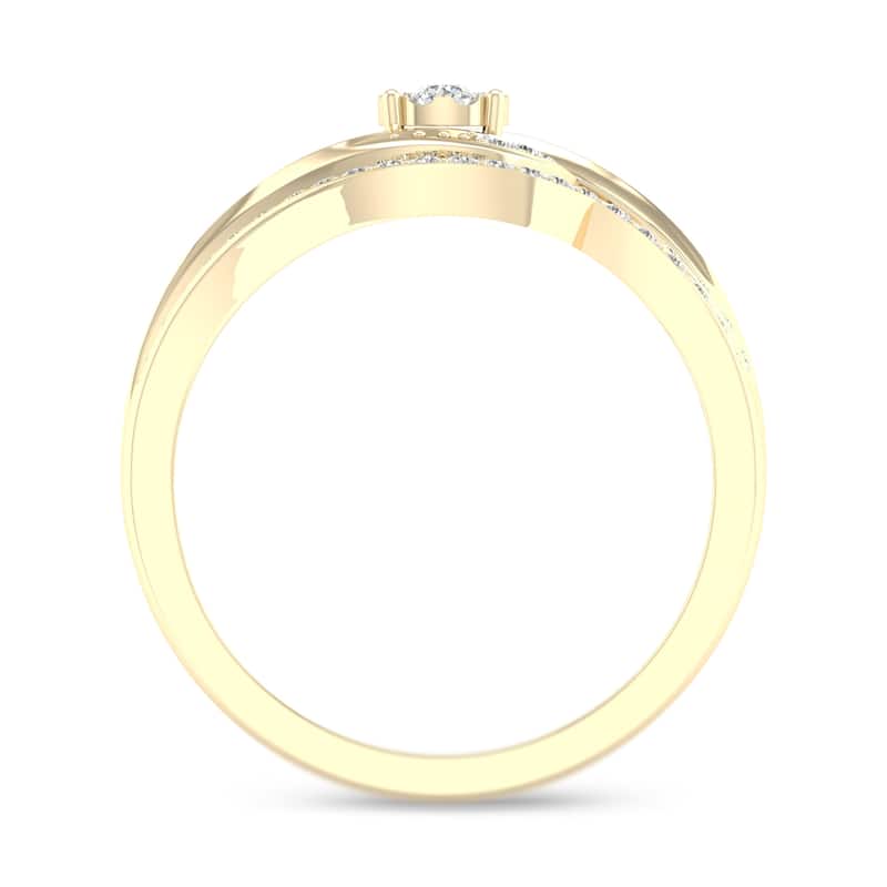 1/3ct TDW Diamond Bypass Bridal Set in 10K Gold for Women