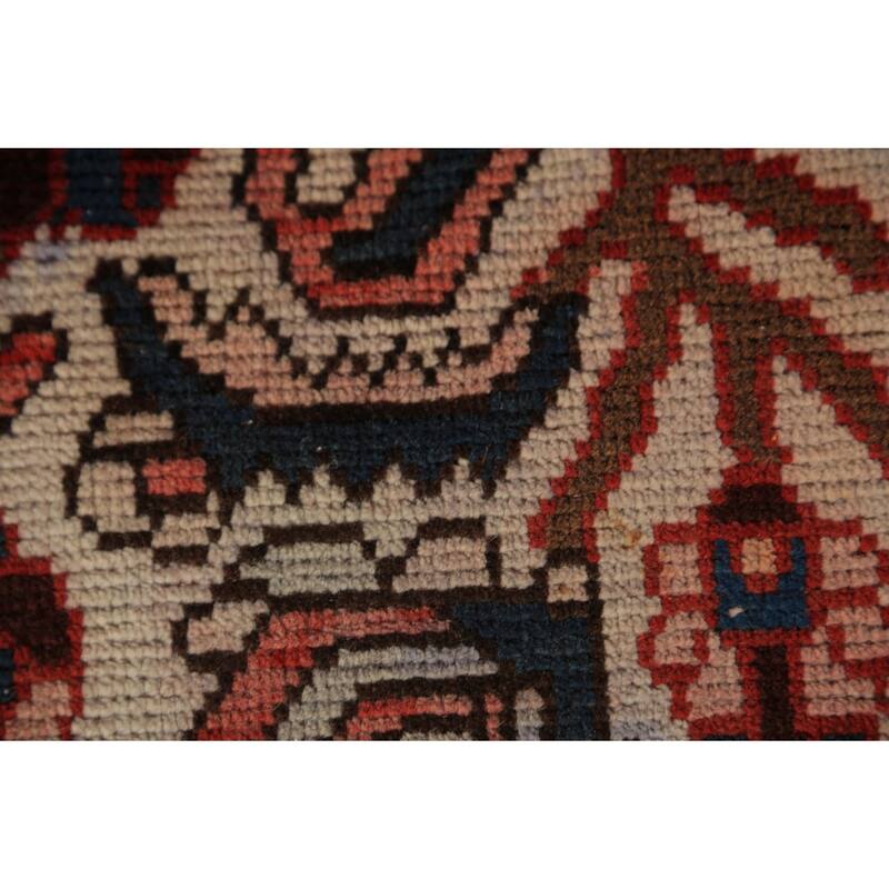 Medallion Bakhtiari Persian Vintage Rug Handmade Wool Carpet - 6'8" x 9'9"