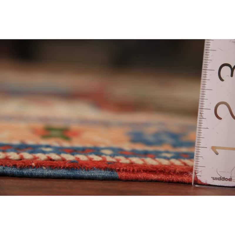 Geometric Anatolian Turkish Rug Handmade Wool Carpet - 5'4" x 6'2"