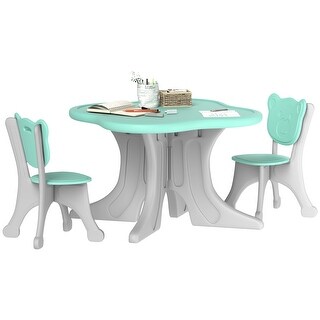 Kids Table and Chairs Set, 3 Piece Toddler Table and Chair Set for 3-6 Years Old