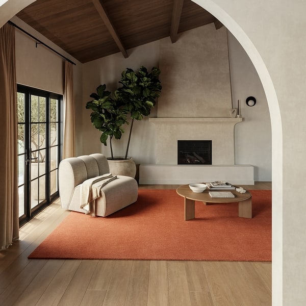 slide 2 of 8, Nuloom Maru Wool Area Rug Auburn - 4' x 6'