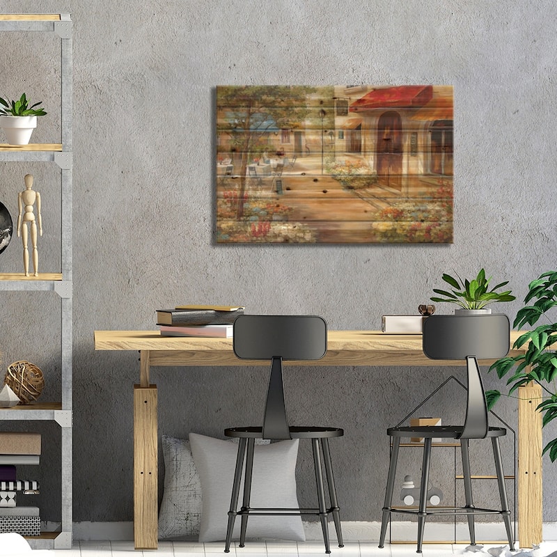 Café Afternoon III Print On Wood by Nan - Multi-Color