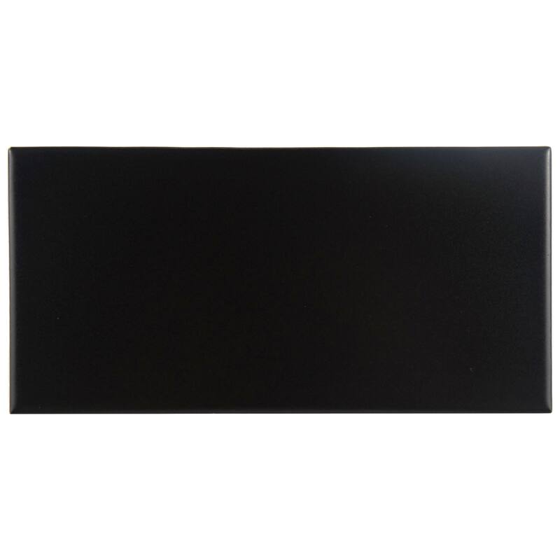 Merola Tile Projectos Black 3-7/8" x 7-3/4" Ceramic Floor and Wall Tile