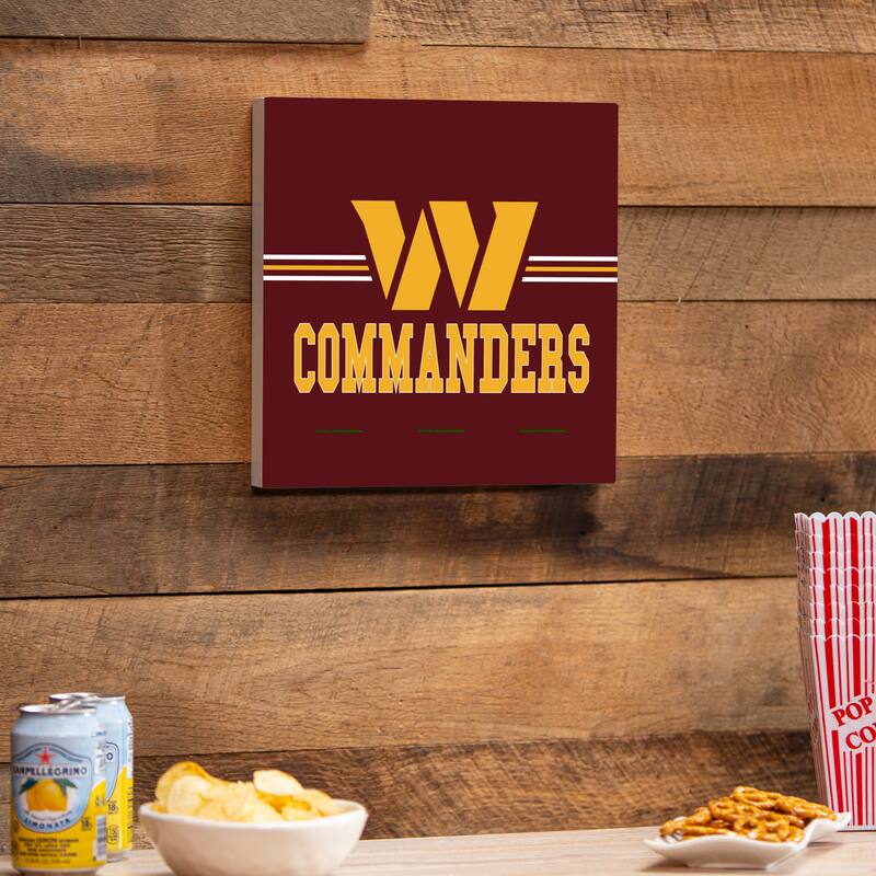 Washington Commanders Wooden Door Decor Wall Sign - Multi-Color - 12 x 12
